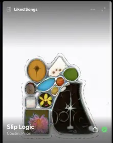 Slip Logic — stained-glass Spotify tile