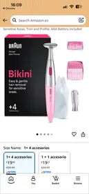 Braun Silk-épil FG1100 — pink precision trimmer and accessory kit