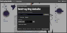 Destroy Any Website — playable website-smashing embed by Sprite Fusion